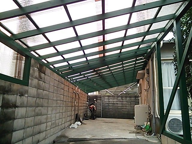 車庫の屋根張替え 北九州市の新築 リフォームは松田建設工業 まで 車庫の屋根張替え 北九州市の新築 リフォームは松田建設工業 まで