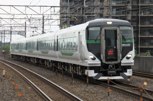 足利大藤まつり号・E257系5500番台が走る！ : 「まつもとあずさ」が3
