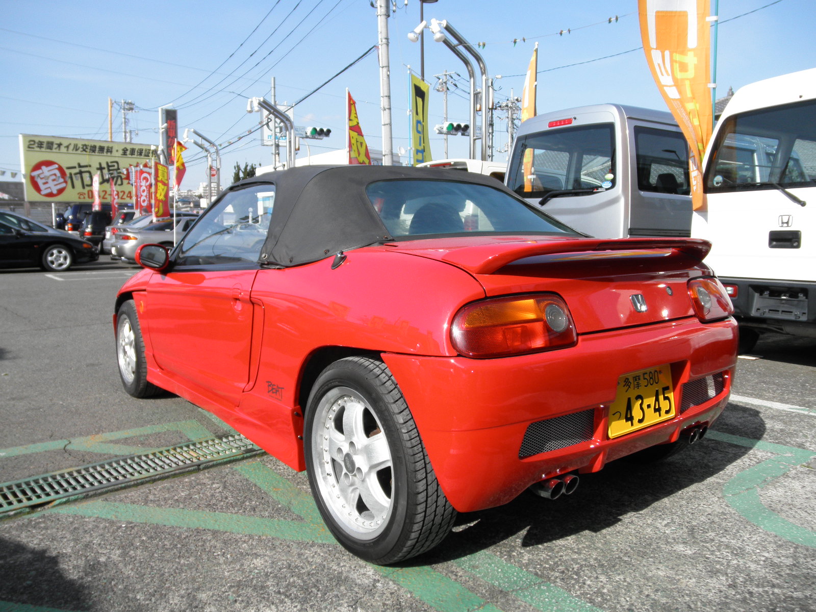 オールペン車 多数改造のビート入庫です 自動車修理 車検 鈑金 中古車 国分寺 府中 小金井 多摩