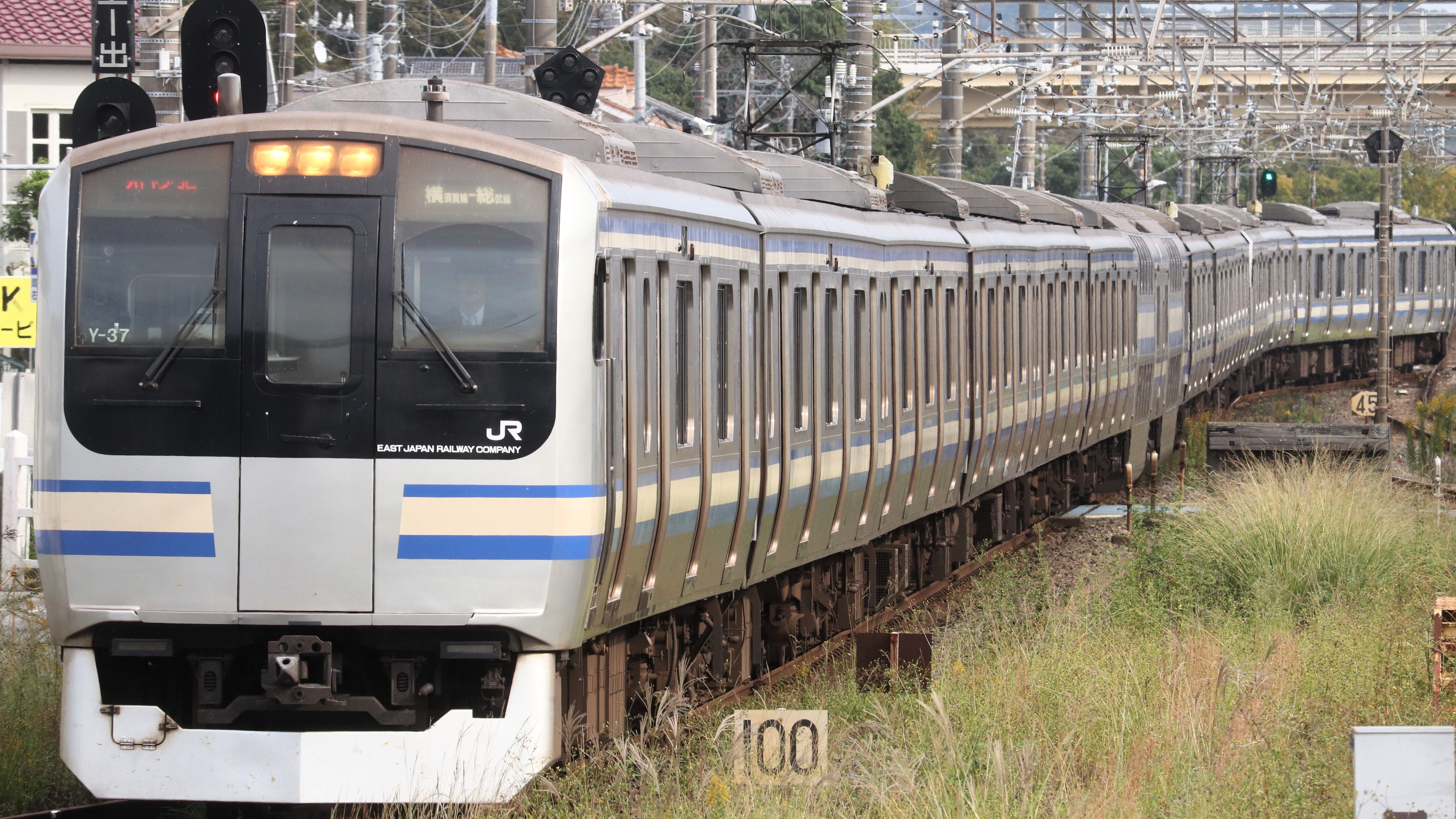横須賀・総武快速線E217系クラY-49編成、国府津車両センターに