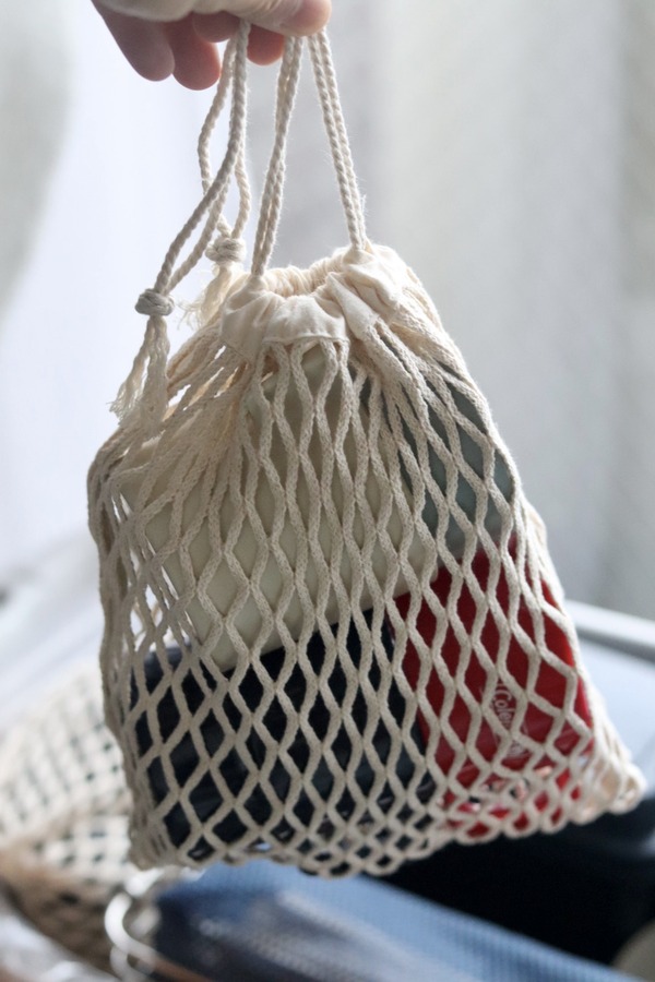 コットンメッシュ端材巾着・無印良品