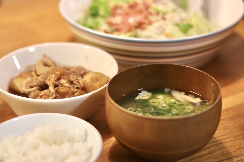 ホトクック・肉じゃが・味噌汁