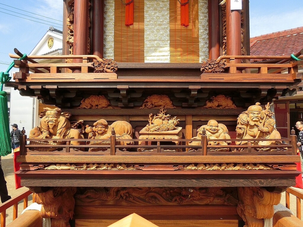山車紹介 武豊町 長尾部 馬場組 長北車 神社前2f特設祭事場