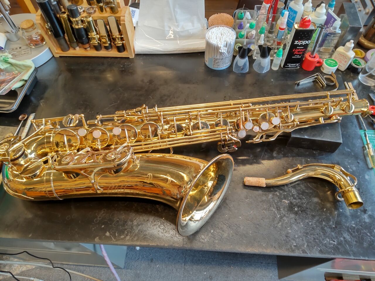 YanagisawaテナーサックスT-50 オーバーホール : 管楽器リペア YanagisawaテナーサックスT-50 オーバーホール : 管楽器リペア