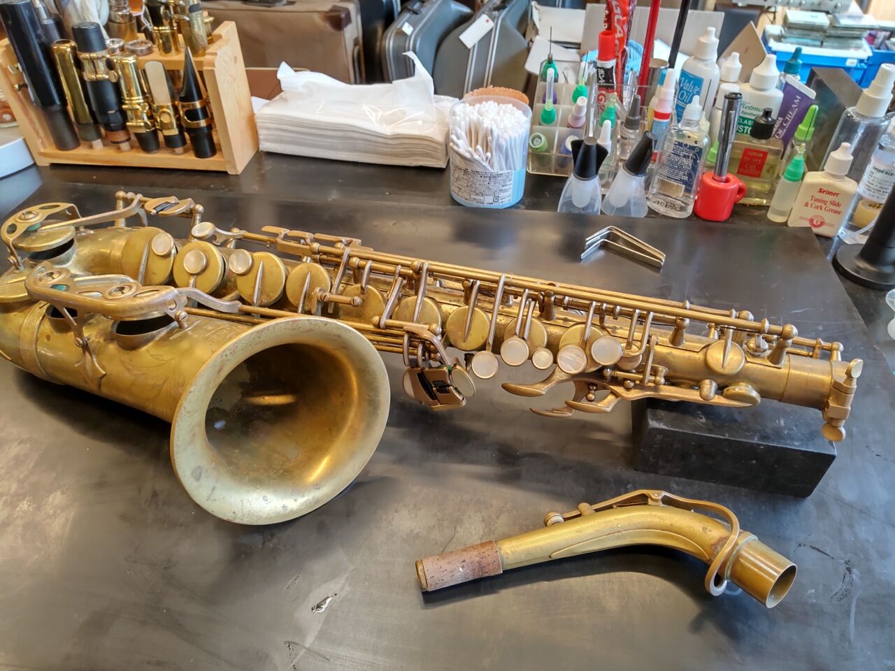 Altosax SELMER Mark6 usa オーバーホール : 管楽器リペアレポート