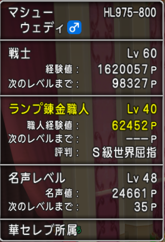続々とカンスト達成 今度はランプ職人lv40へ ドラクエ10攻略 セレブログ