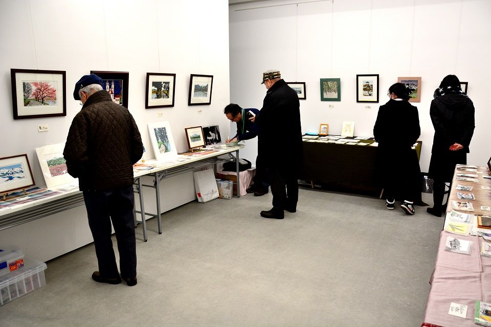 木版画の世界「故郷の四季 魚沼の春便り展」(十日町市・ 尾身伝吉さん 木版画の世界「故郷の四季 魚沼の春便り展」(十日町市・ 尾身伝吉さん