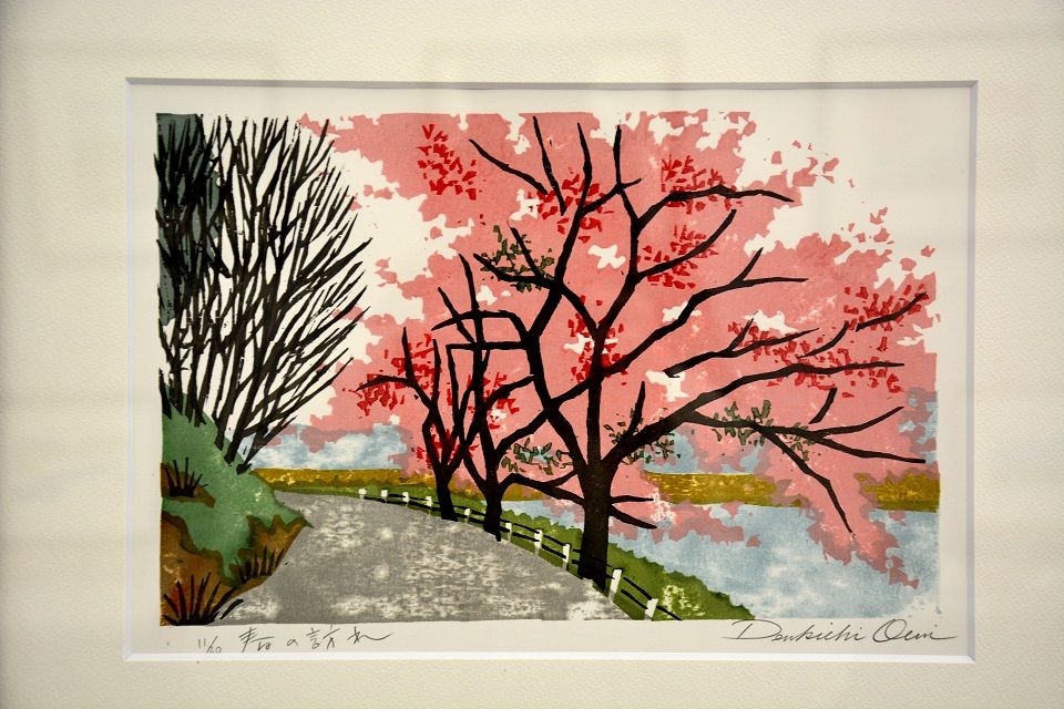 木版画の世界「故郷の四季 魚沼の春便り展」（十日町市・ 尾身伝吉さん