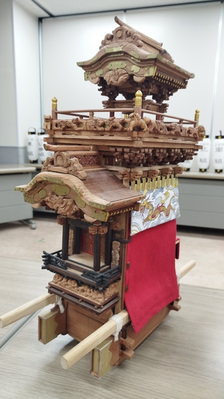 木製模型　半田山車　51cm 27 【第九回はんだ山車まつり】クラシティ半田山車模型展示② : 放送局