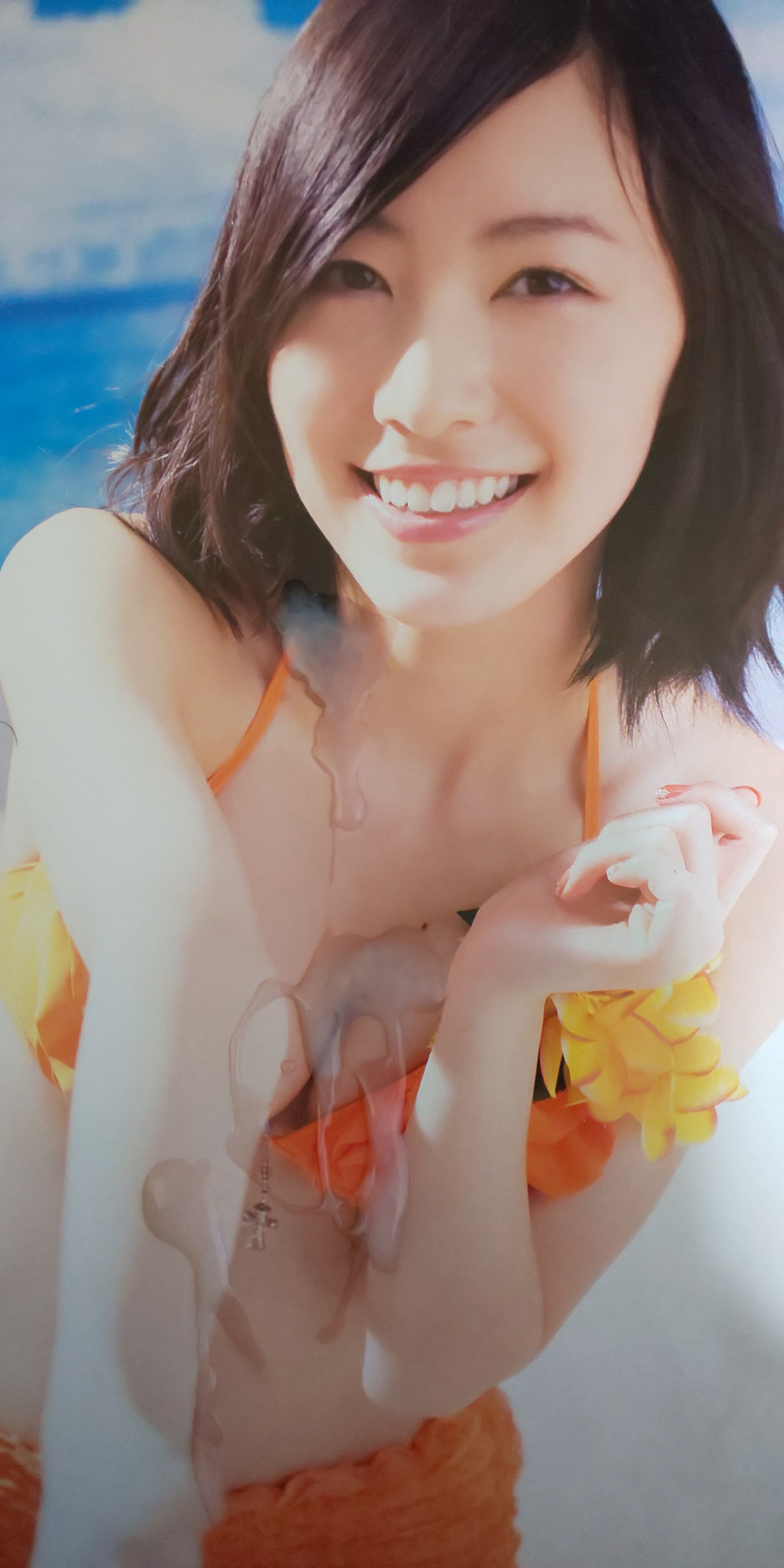松井珠理奈ぶっかけ 水着SP2013 6位 松井珠理奈 3発 : 水着サプライズぶっかけ
