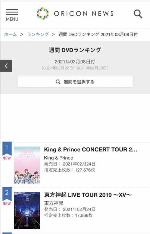 オリコン週間ランキングが出ました まゆの自由時間 オリコン週間ランキングが出ました まゆの自由時間