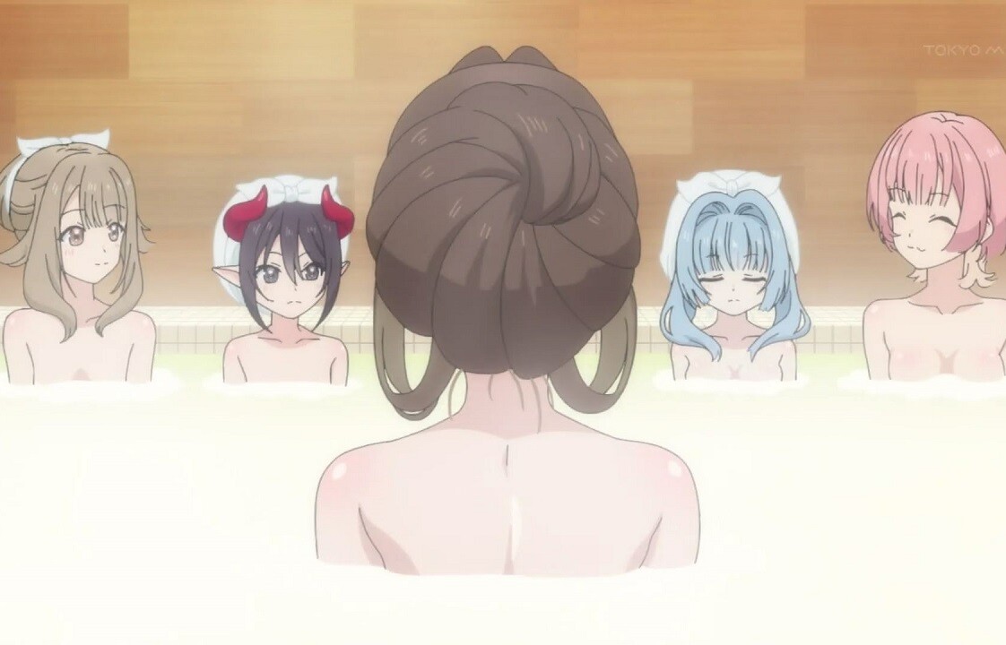 アニメ『モブから始まる探索英雄譚』6話で女の子たちのえっちなお風呂入浴シーン！