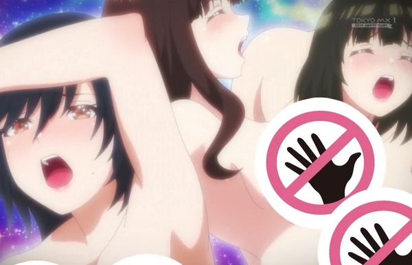 アニメ『さわらないで小手指くん』8話で女の子たちを次々とマッサージで裸にするエロシーン