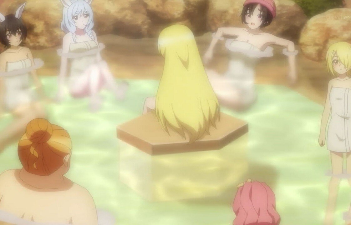 アニメ『魔王様、リトライ！R』7話でエロい女の子たちのえっちな温泉入浴シーンなど！