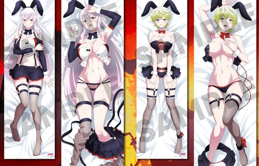 『魔都精兵のスレイブ』羽前京香と出雲天花のえっちおっぱい丸出しエロバニー抱きまくら！