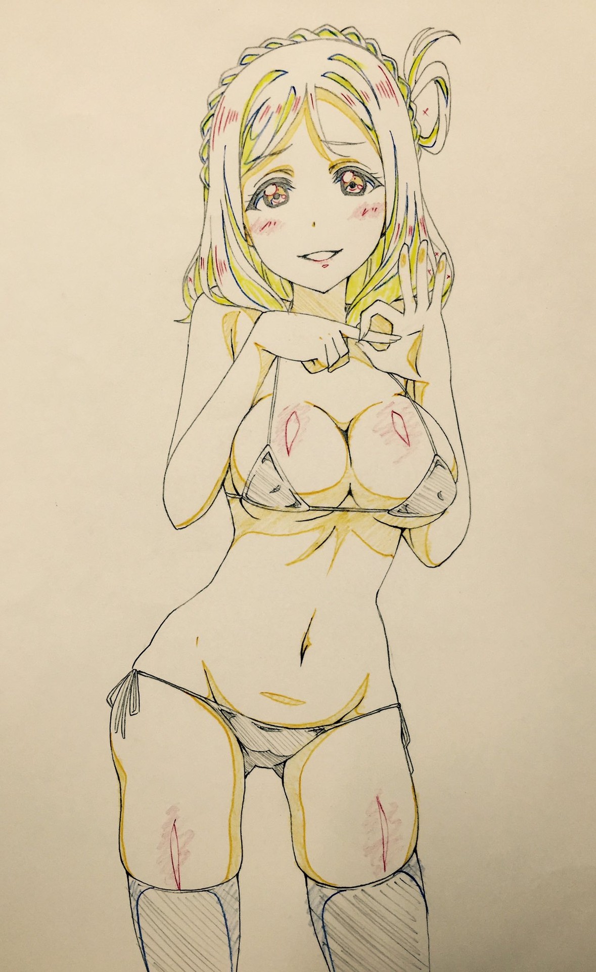 アニメ ラブライブ サンシャイン アニメーターが描いたエロい水着やへそチライラスト チラシの裏でゲーム鈍報