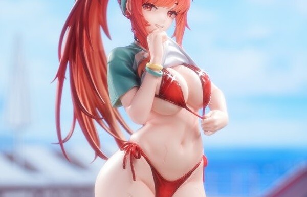 『勝利の女神：NIKKE』ラピのエロすぎるムチムチの水着を見せつけてるドスケベフィギュア！