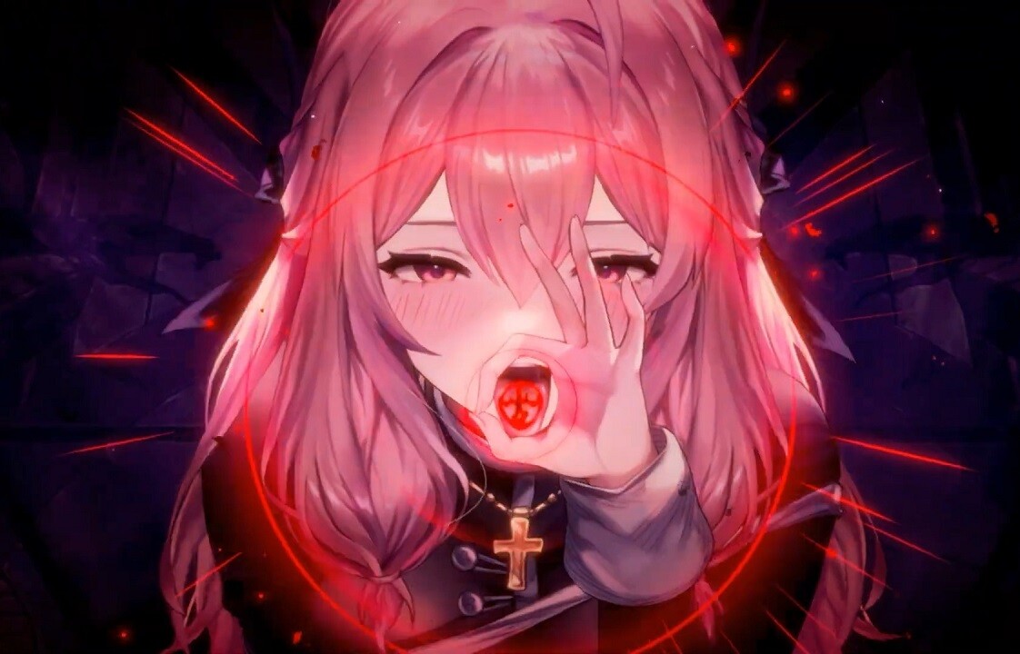 『ブラウンダスト2』どう見てもフェラしようとしてる顔で舌出してるドスケベポーズのエロ女の子