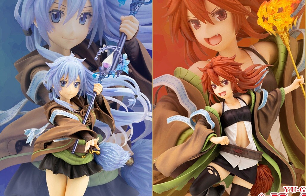 『遊戯王』水霊使いエリアと火霊使いヒータのえっちな太もものかわいいエロフィギュア！