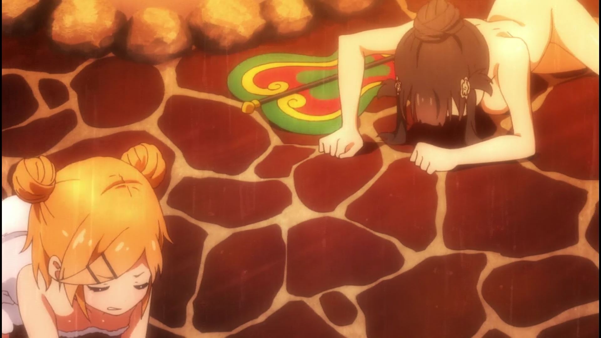 アニメ メルヘン メドヘン 4話で女の子たちが温泉でエロい全裸姿バトルするシーン チラシの裏でゲーム鈍報