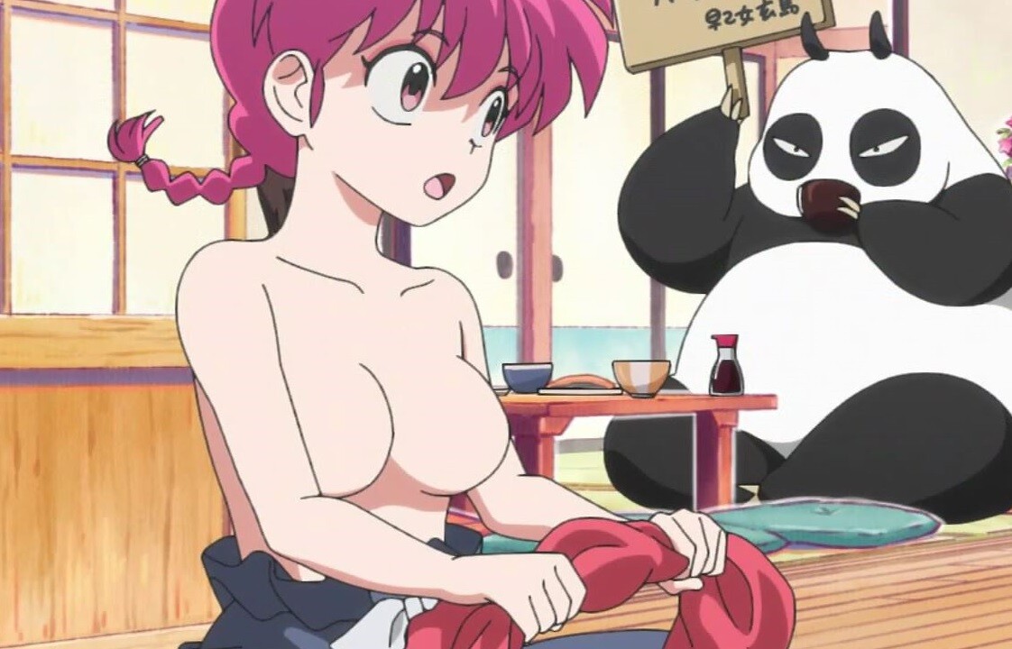 アニメ『らんま1/2』3話でらんまのおっぱいが全部丸見えになっちゃってるエロシーン