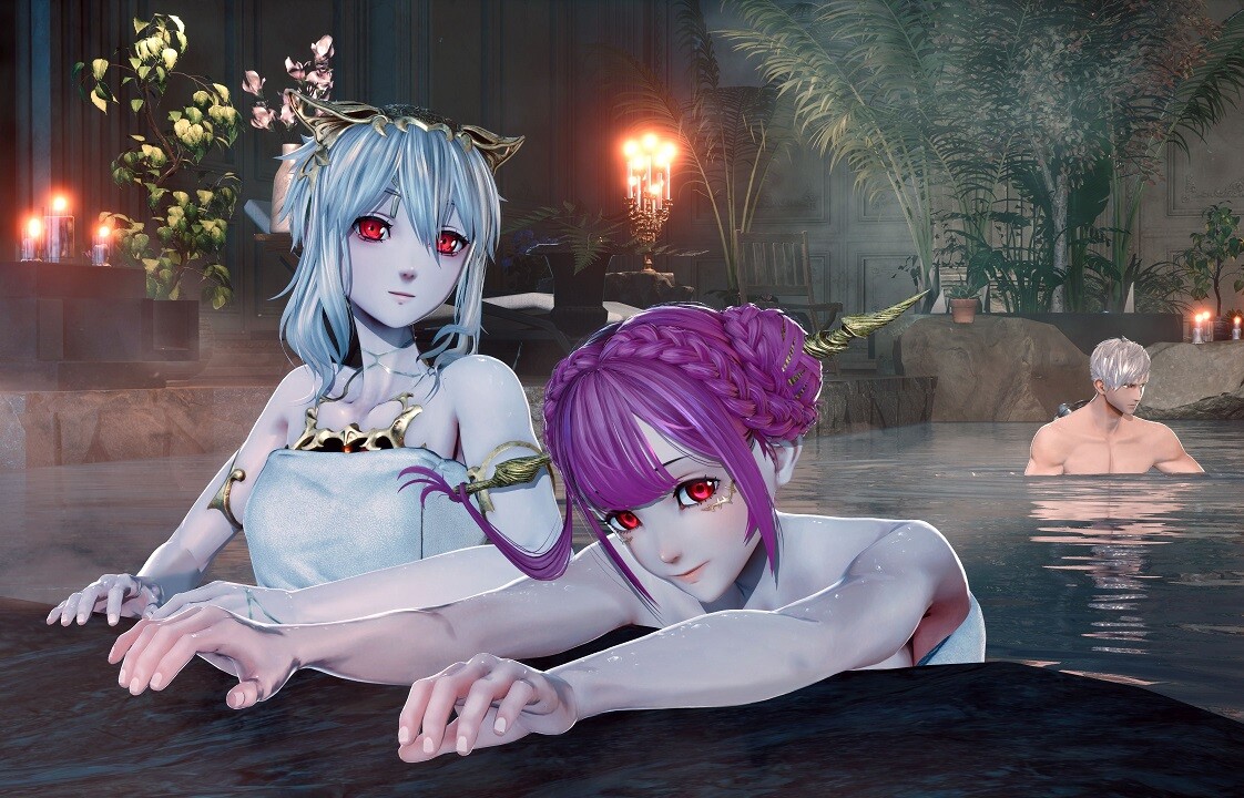 『コードヴェイン2』温泉で女の子たちと一緒に入浴ができるエロ要素！エロおっぱいなど