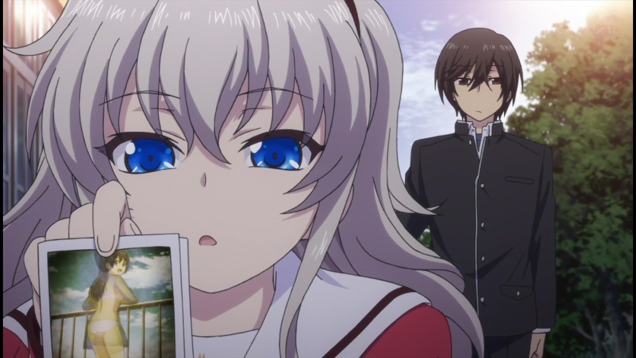 アニメ シャーロット 2話で女の子のエロい下着透視写真と全裸のエロい手ブラシーン チラシの裏でゲーム鈍報