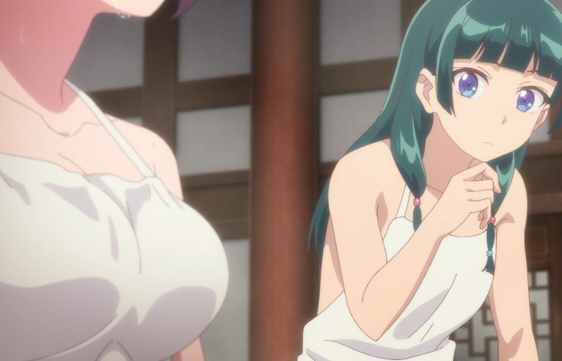 TVアニメ『薬屋のひとりごと』37話で女の子たちのえっちな入浴シーンとエロマッサージ！