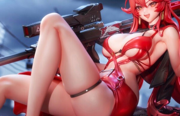 『勝利の女神：NIKKE』レッドフードのえっちすぎるムチムチドレス姿のエロフィギュア！