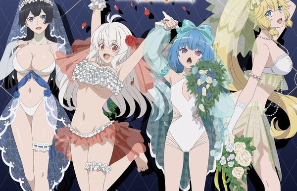 『無限ガチャ』女の子たちのえっちなムチムチのウェディングビキニ姿のエロイラストグッズ！