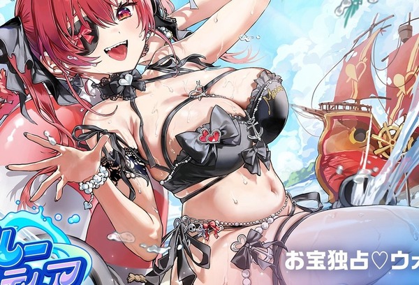 『ホロライブドリームス』宝鐘マリンのエロすぎるムチムチ水着衣装など！お腹が出てる