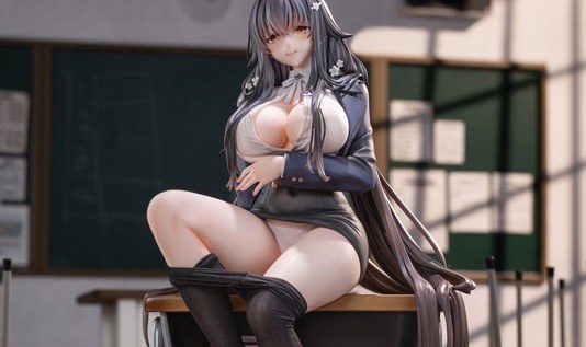 『アズールレーン』吾妻のタイツを脱がせてパンツ丸見えになる教師衣装のエロフィギュア！
