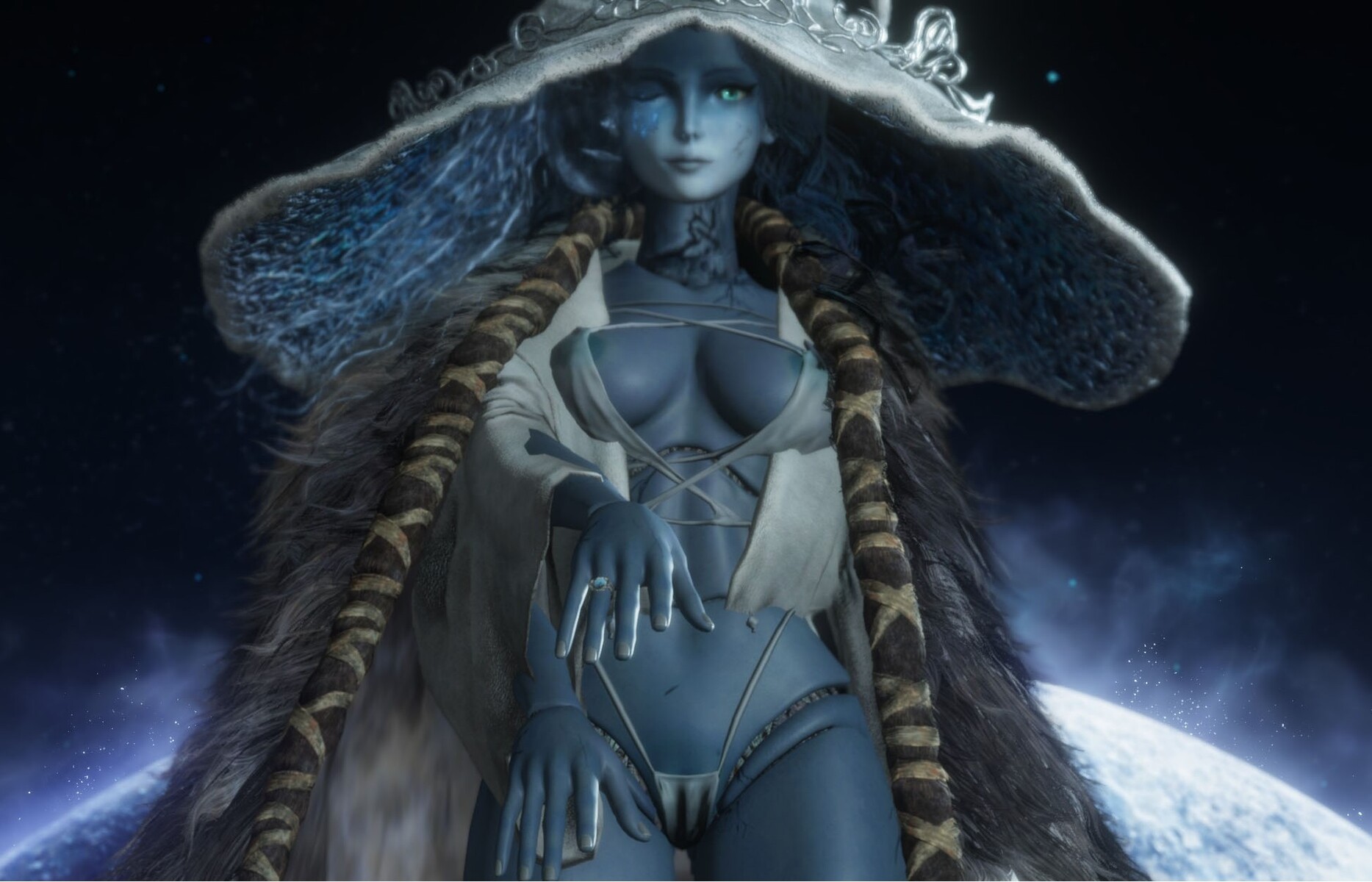 『エルデンリング』魔女ラニがエロ改造MODでドスケベ衣装を着せられたりおっぱい丸出しに