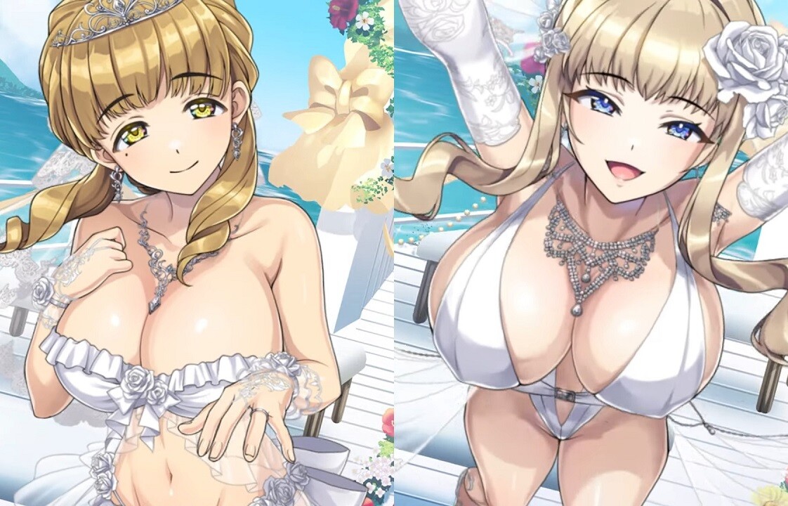 『ドルフィンウェーブ』女の子のエロいおっぱいのドスケベウェディングドレスのエロ衣装！