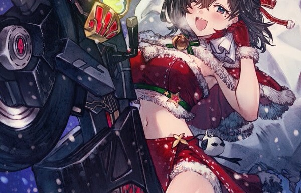 『ユミアのアトリエ』ユミアのえっちなムチムチおっぱいのエロサンタ服でクリスマスイラスト！