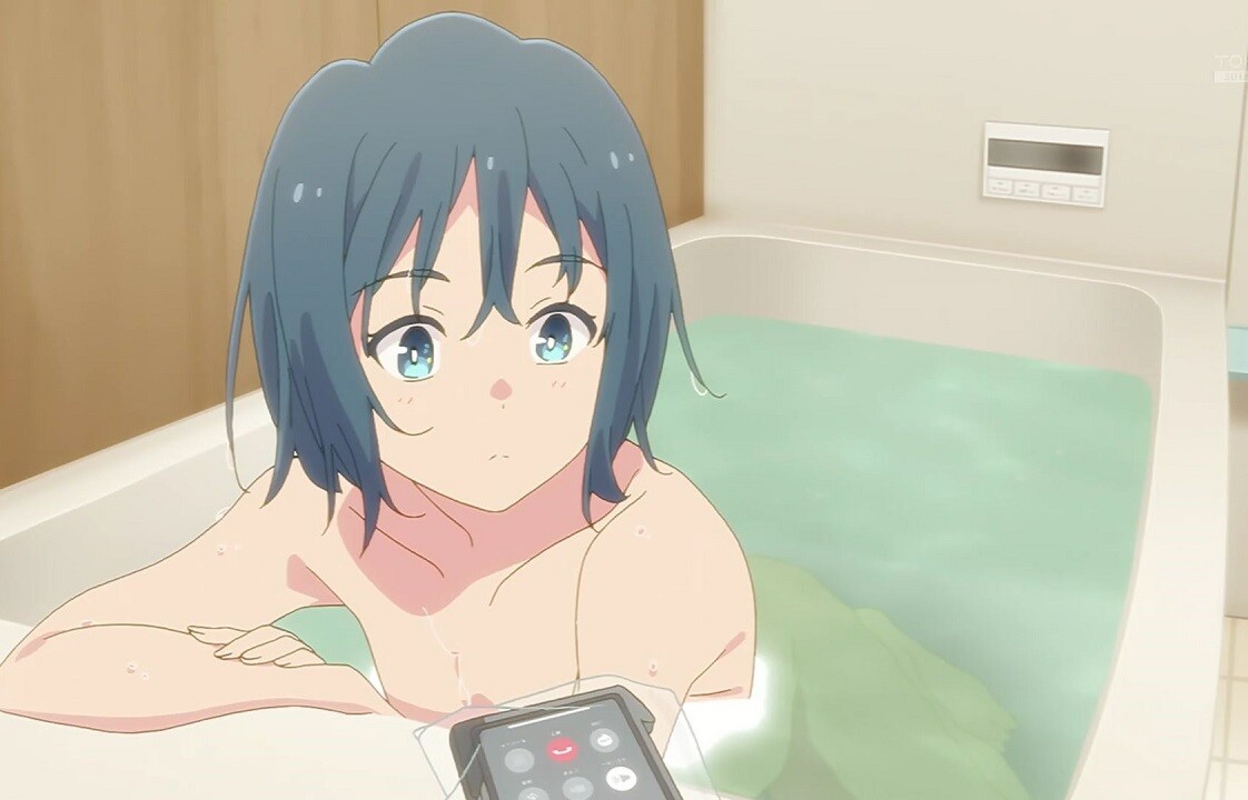 アニメ『空色ユーティリティ』2話で女の子のえっちなシャワーシーンとエロい入浴シーン！
