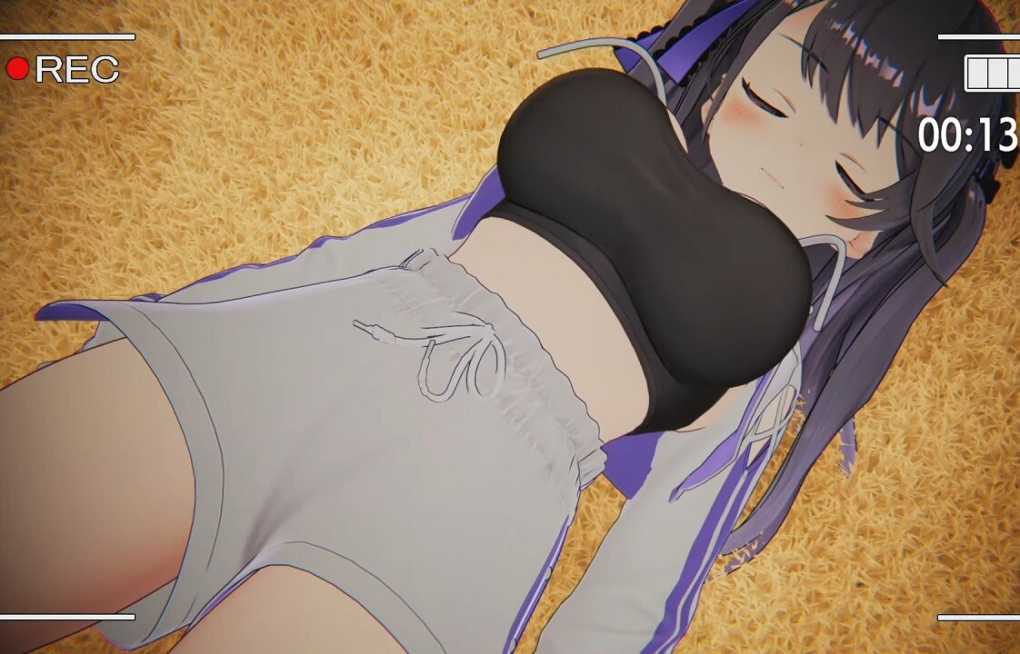 『アズールレーン』生放送でパーミャチ・メルクーリヤのえっちな格好でスケベなヨガ3Dライブ