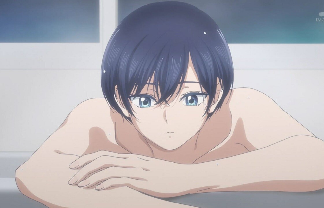 アニメ『雨と君と』1話で女の子のえっちな全裸姿丸見えのエロいお風呂入浴シーン！