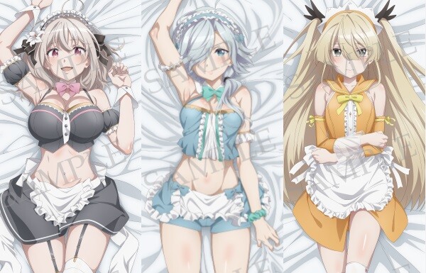 『スパイ教室』リリィとモニカとエルナのえっちすぎるメイド服姿ではだけてるエロ抱きまくら！