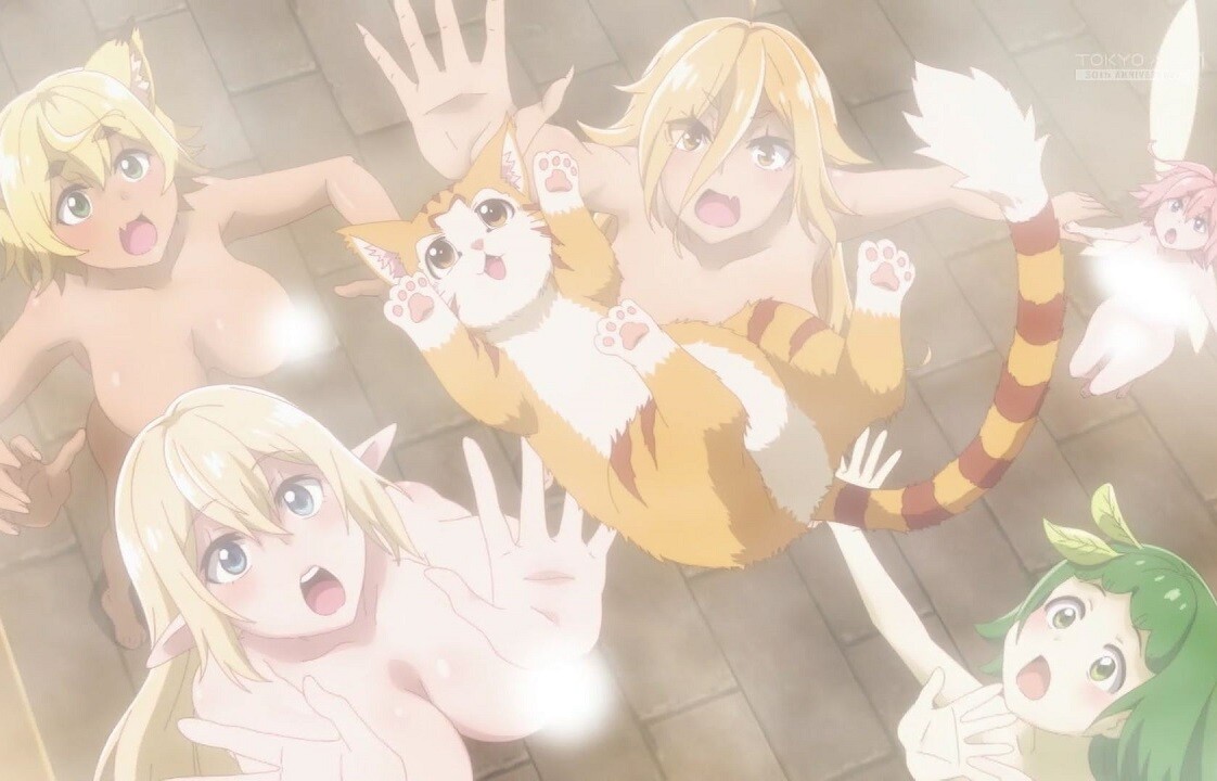 アニメ『ベヒ猫』7話で女の子たちのえっちな裸が丸出しのエロいお風呂入浴シーン！