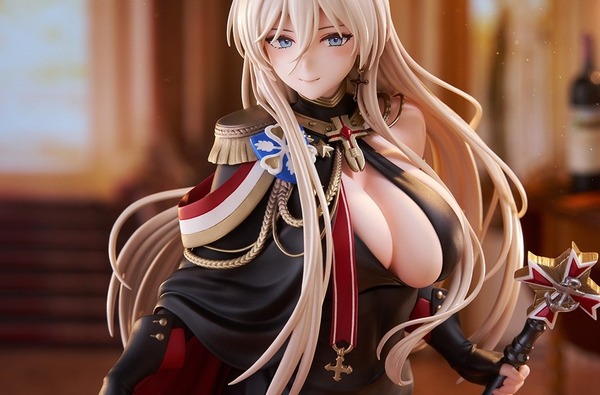 『アズールレーン』ビスマルクの凛々しい正装なのに左おっぱいがはみ出てるエロフィギュア！