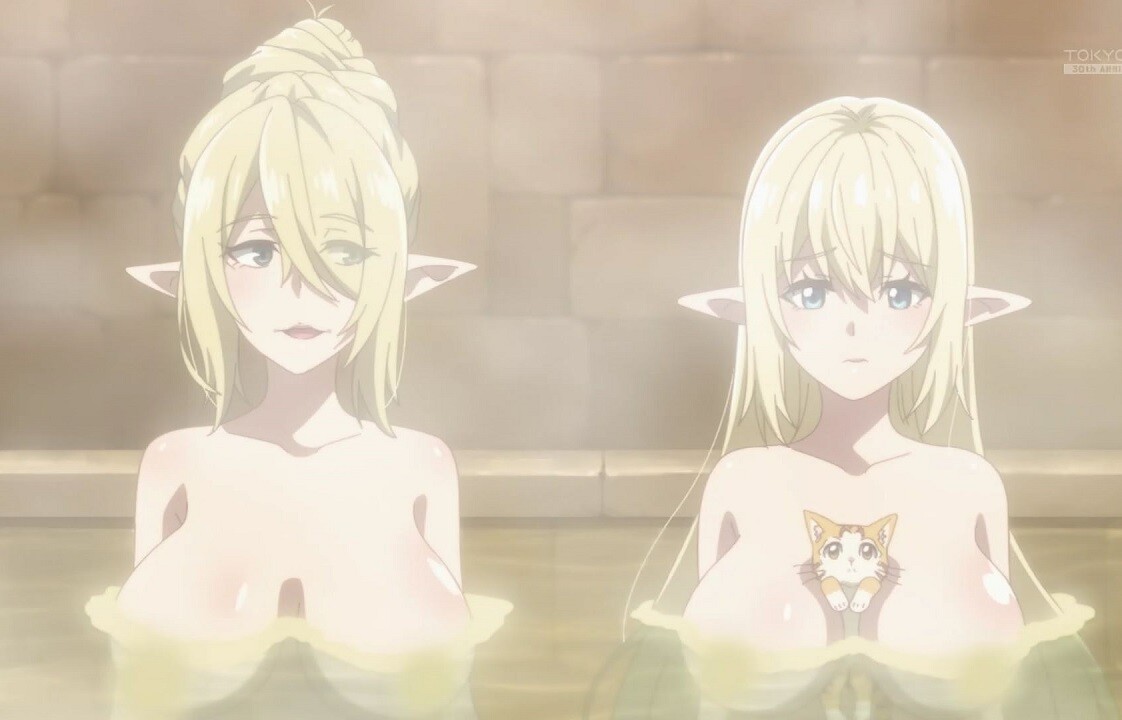 アニメ『ベヒ猫』11話でえっちなおっぱいお母さんと一緒にお風呂に入るエロシーン！