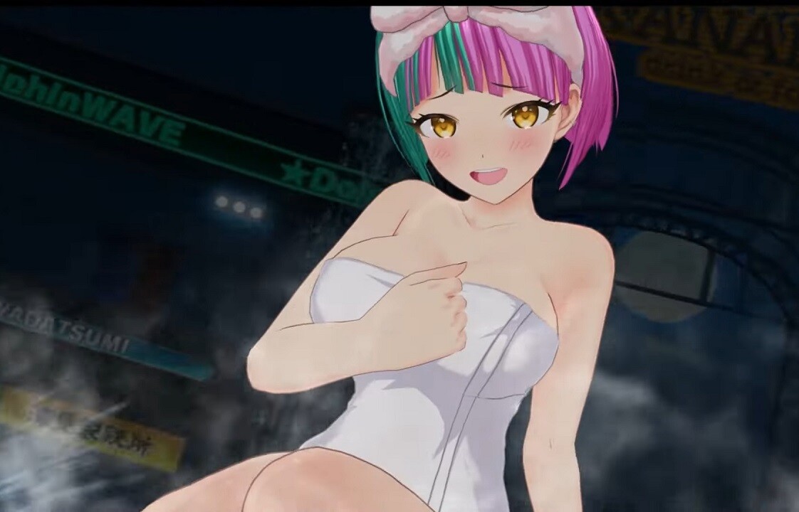 『ドルフィンウェーブ』女の子のえっちすぎる温泉衣装でエロいバスローブやバスタオル姿