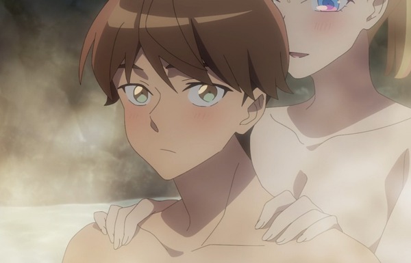 アニメ『永久のユウグレ』5話で女の子とえっちな混浴で入浴シーンのエロい裸丸見え！