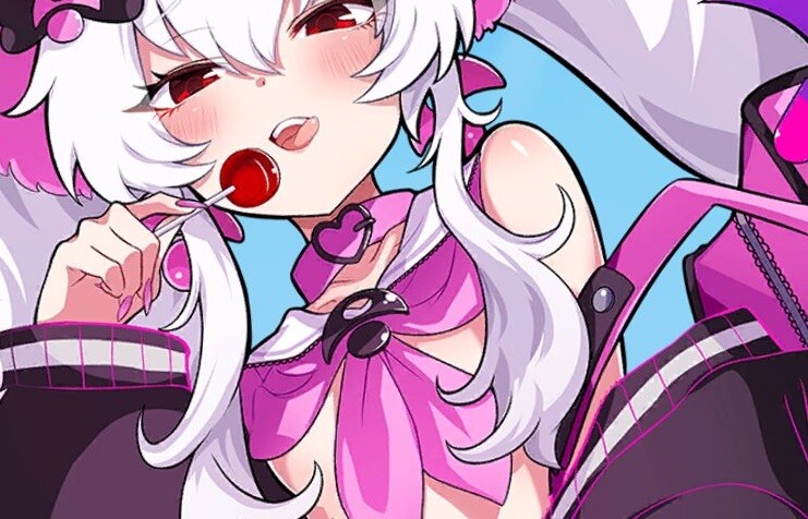 『麻雀ファイトガール』丸見えすぎるめちゃくちゃエロいサキュバスギャル姿のグリム・アロエ