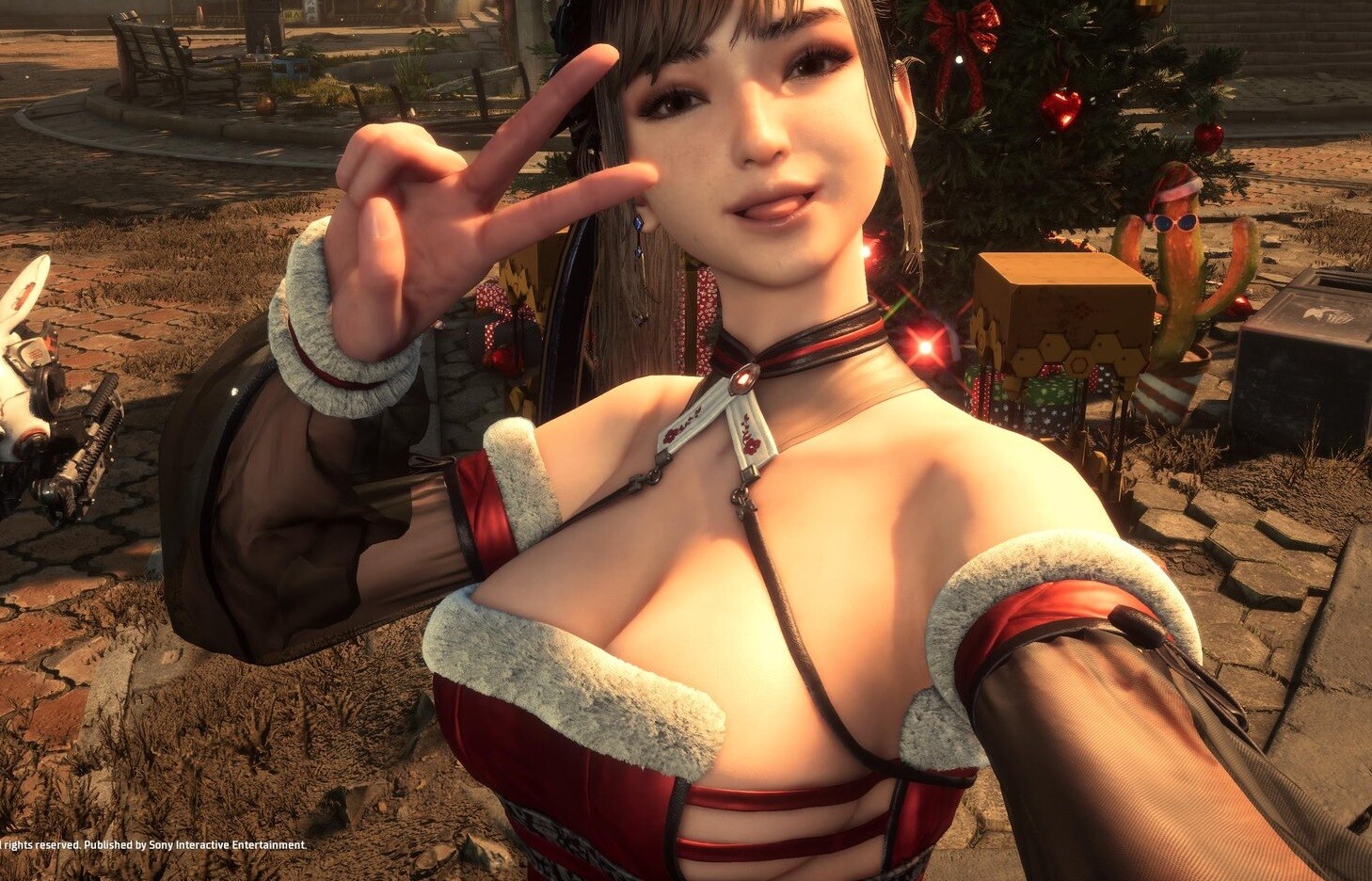 『Stellar Blade』無料クリスマスアップデートでパンツ丸見え横乳ドスケベエロサンタ衣装！