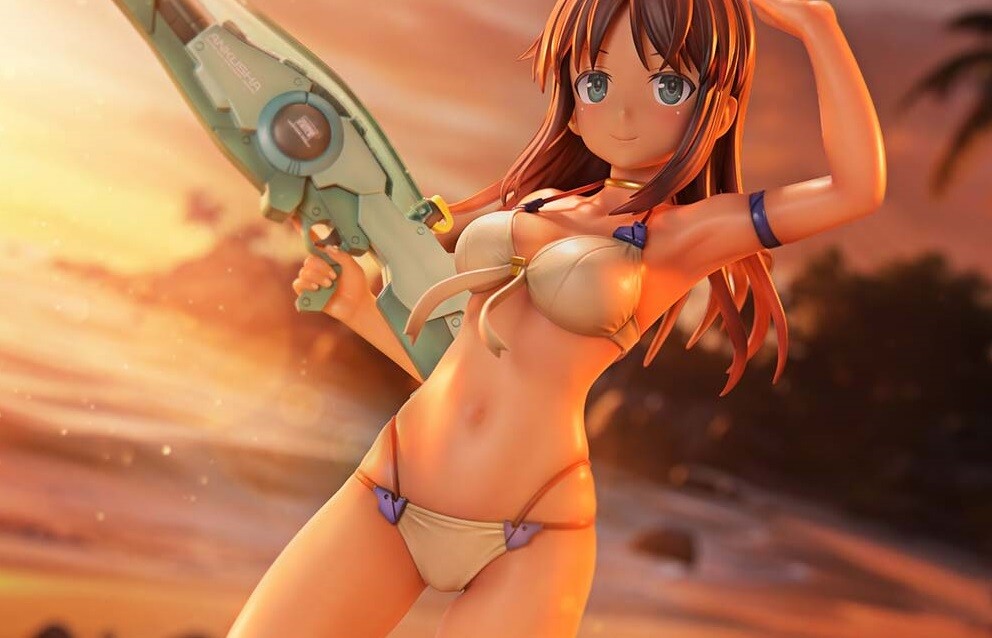 『アリス・ギア・アイギス』兼志谷シタラのえっちな褐色ムチムチ水着姿のエロフィギュア！
