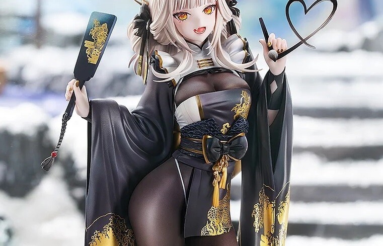 『勝利の女神：NIKKE』ブランのエロすぎる太ももとお尻が丸見えなタイツの和服フィギュア！