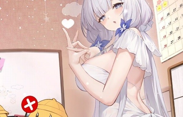 『アズールレーン』イラストリアスのドスケベ衣装のLIVE2Dでセックスハンドサインでエロ台詞