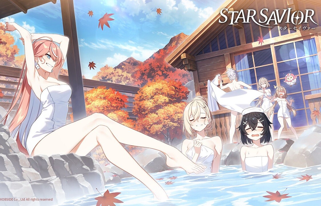 新作スマホゲー『スターセイヴァー』えっちなムチムチ女の子たちのエロ温泉入浴シーンなど